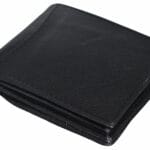 Black cardholder flip wallet ideal for cards and cash