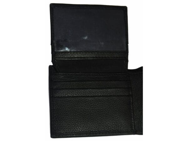 Classic Black Flip-Style Wallet for Organization Classic black flip-style wallet suitable for various uses