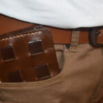 Fashion woven leather wallet with superior craftsmanship