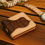 Artisan-made bat leather wallet for men