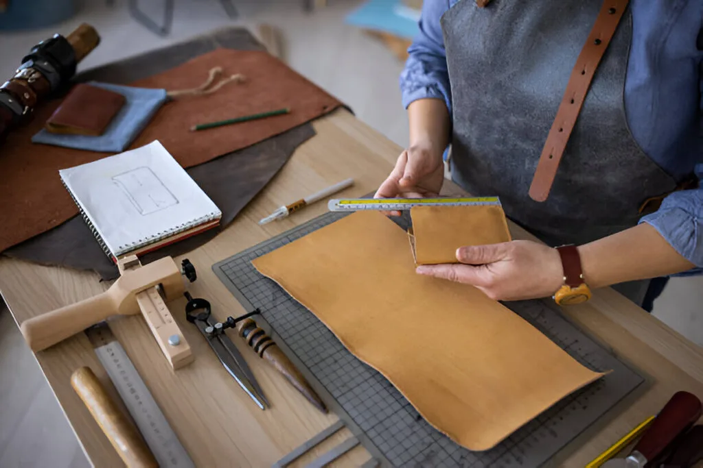 leatherica wallet built by hand