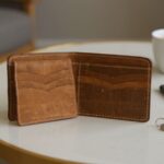 Slim minimalist leather wallet for daily essentials