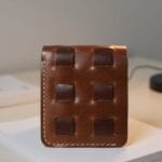 Custom grooms gift wallet in leather