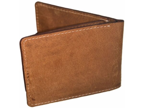 Slim Bifold Wallet in Golden Tan for Modern Lifestyles Modern slim bifold wallet in golden tan for e-commerce shoppers