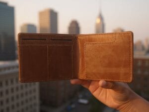 Lightweight long passport wallet for travel