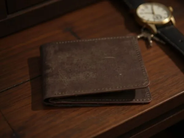 Thin leather wallet for men’s everyday essentials