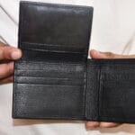 Versatile black flip wallet for personal organization