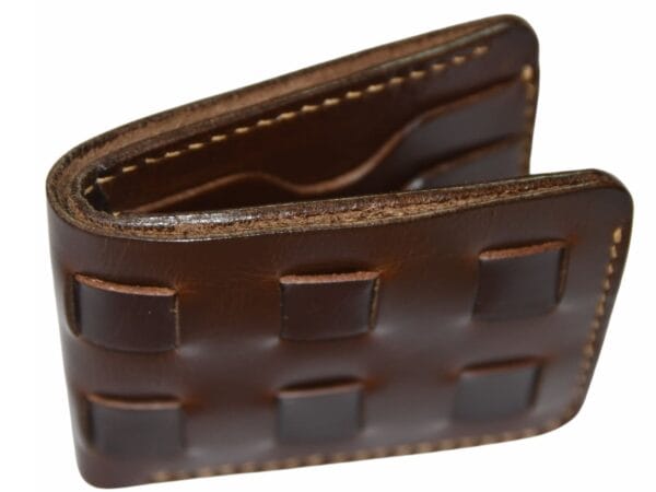 Woven Leather Wallet – Durable and Elegant Accessory Woven leather wallet designed for versatility